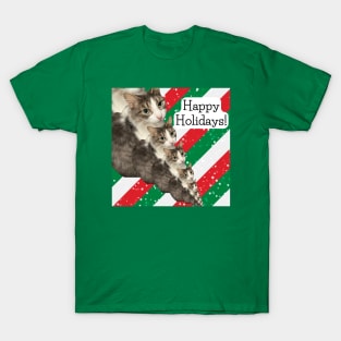 Happy Holidays Cat T-Shirt